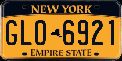 NY license plate GLO6921