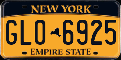 NY license plate GLO6925