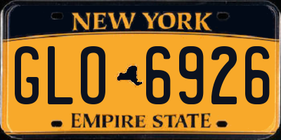 NY license plate GLO6926