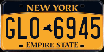 NY license plate GLO6945