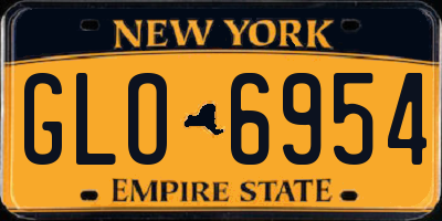 NY license plate GLO6954