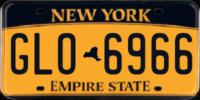 NY license plate GLO6966