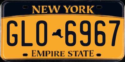 NY license plate GLO6967