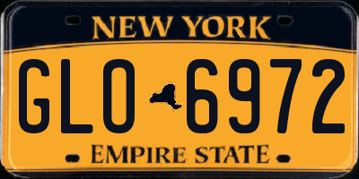 NY license plate GLO6972