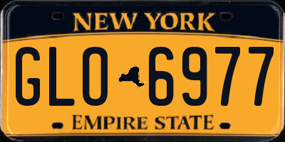 NY license plate GLO6977