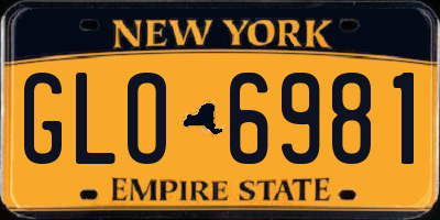 NY license plate GLO6981