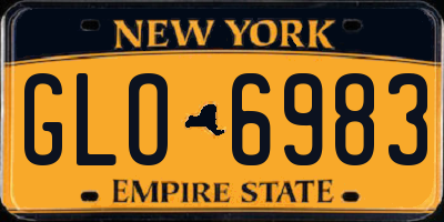 NY license plate GLO6983