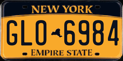 NY license plate GLO6984