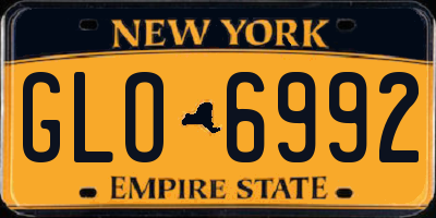 NY license plate GLO6992