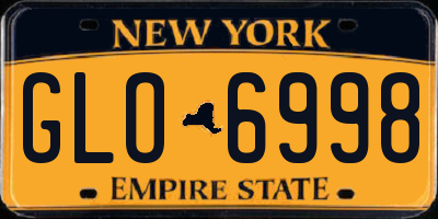 NY license plate GLO6998