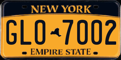 NY license plate GLO7002