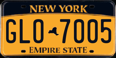 NY license plate GLO7005