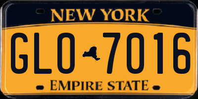 NY license plate GLO7016