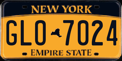 NY license plate GLO7024