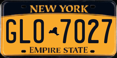 NY license plate GLO7027