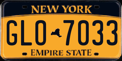 NY license plate GLO7033