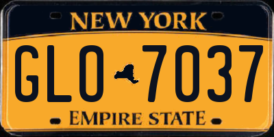 NY license plate GLO7037