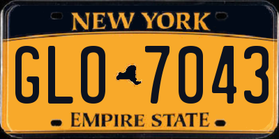 NY license plate GLO7043