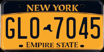 NY license plate GLO7045