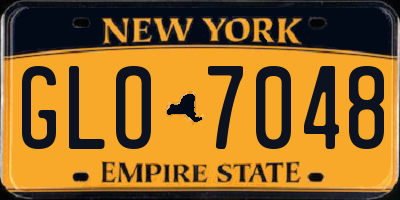 NY license plate GLO7048