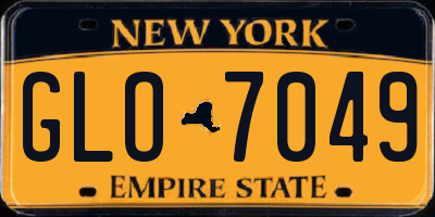 NY license plate GLO7049