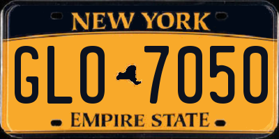 NY license plate GLO7050