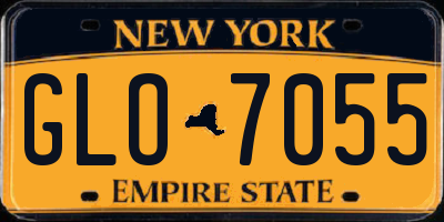 NY license plate GLO7055