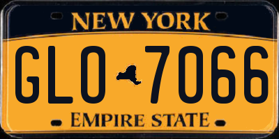 NY license plate GLO7066
