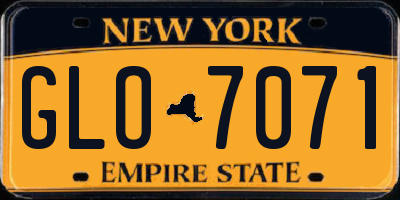 NY license plate GLO7071