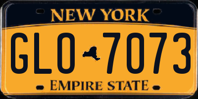 NY license plate GLO7073