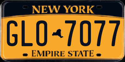 NY license plate GLO7077