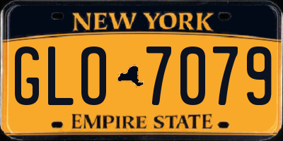 NY license plate GLO7079