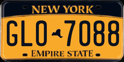 NY license plate GLO7088