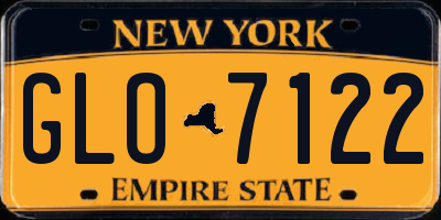 NY license plate GLO7122