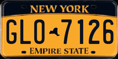 NY license plate GLO7126
