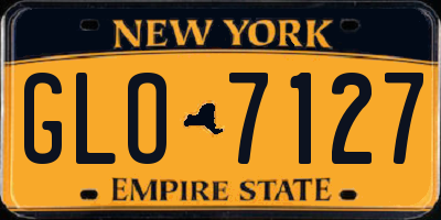 NY license plate GLO7127