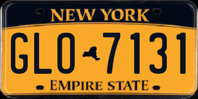 NY license plate GLO7131