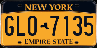 NY license plate GLO7135