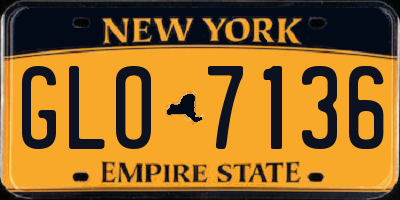 NY license plate GLO7136