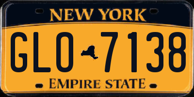 NY license plate GLO7138