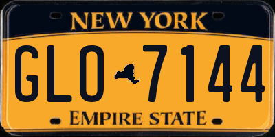NY license plate GLO7144