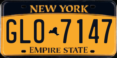 NY license plate GLO7147