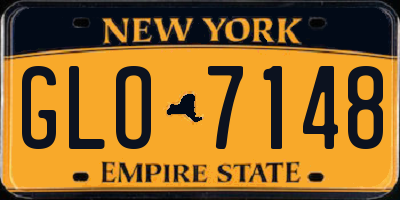 NY license plate GLO7148