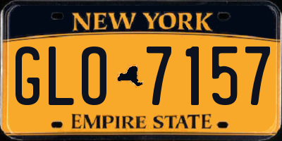 NY license plate GLO7157