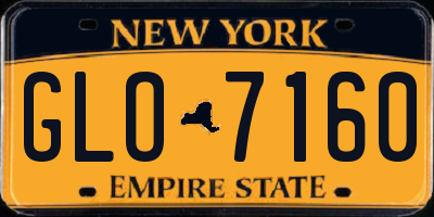 NY license plate GLO7160