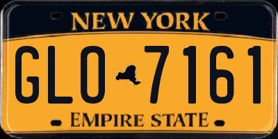 NY license plate GLO7161
