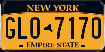 NY license plate GLO7170