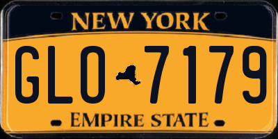 NY license plate GLO7179