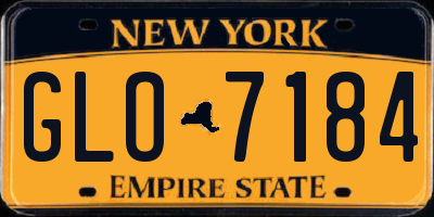 NY license plate GLO7184