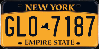 NY license plate GLO7187